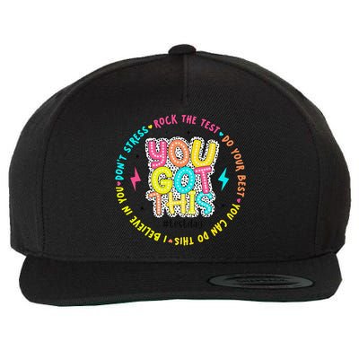 Test Day Rock The Test Teacher Testing Day You Got This Wool Snapback Cap