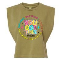 Test Day Rock The Test Teacher Testing Day You Got This Garment-Dyed Women's Muscle Tee