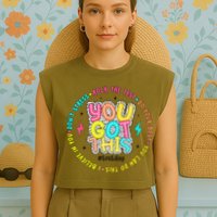 Test Day Rock The Test Teacher Testing Day You Got This Garment-Dyed Women's Muscle Tee