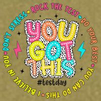 Test Day Rock The Test Teacher Testing Day You Got This Garment-Dyed Women's Muscle Tee
