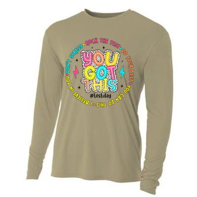 Test Day Rock The Test Teacher Testing Day You Got This Cooling Performance Long Sleeve Crew
