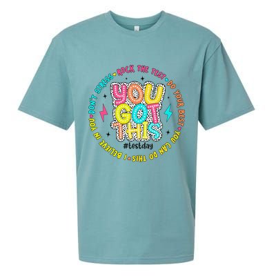 Test Day Rock The Test Teacher Testing Day You Got This Sueded Cloud Jersey T-Shirt