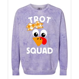 Thanksgiving Day Running Turkey Trot Squad Gift Colorblast Crewneck Sweatshirt