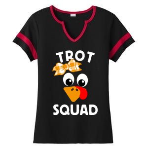 Thanksgiving Day Running Turkey Trot Squad Gift Ladies Halftime Notch Neck Tee