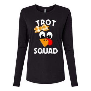 Thanksgiving Day Running Turkey Trot Squad Gift Womens Cotton Relaxed Long Sleeve T-Shirt