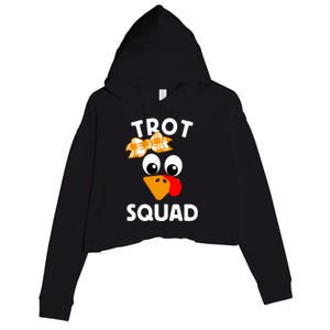 Thanksgiving Day Running Turkey Trot Squad Gift Crop Fleece Hoodie