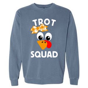 Thanksgiving Day Running Turkey Trot Squad Gift Garment-Dyed Sweatshirt