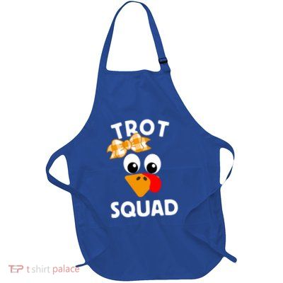 Thanksgiving Day Running Turkey Trot Squad Gift Full-Length Apron With Pockets