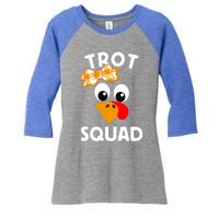 Thanksgiving Day Running Turkey Trot Squad Gift Women's Tri-Blend 3/4-Sleeve Raglan Shirt