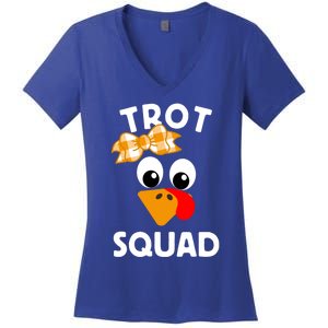 Thanksgiving Day Running Turkey Trot Squad Gift Women's V-Neck T-Shirt