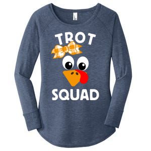 Thanksgiving Day Running Turkey Trot Squad Gift Women's Perfect Tri Tunic Long Sleeve Shirt