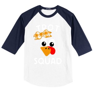 Thanksgiving Day Running Turkey Trot Squad Gift Baseball Sleeve Shirt