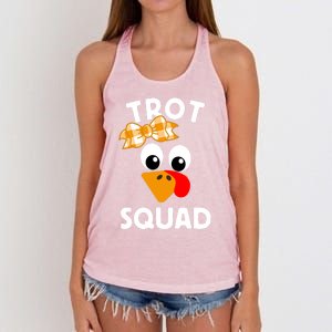 Thanksgiving Day Running Turkey Trot Squad Gift Women's Knotted Racerback Tank