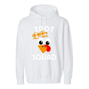 Thanksgiving Day Running Turkey Trot Squad Gift Garment-Dyed Fleece Hoodie