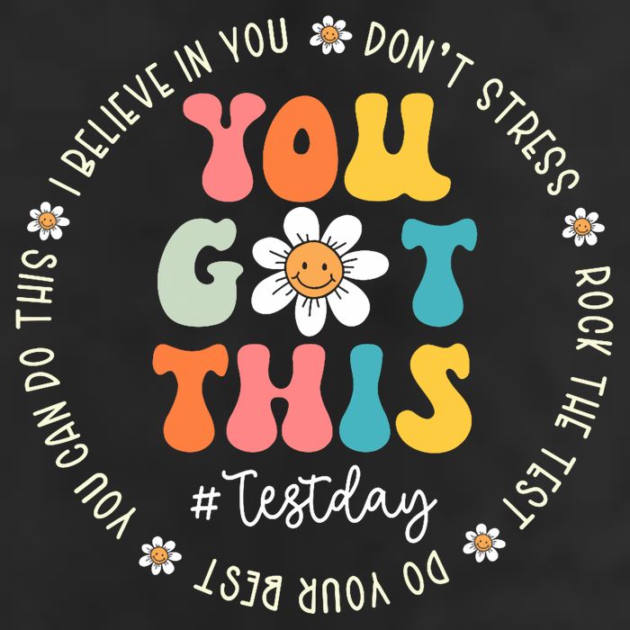 Test Day Rock The Test Teacher Testing Day You Got This Garment-Dyed Fleece Hoodie