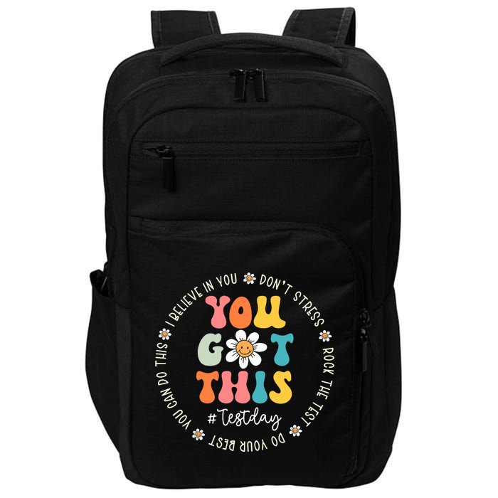 Test Day Rock The Test Teacher Testing Day You Got This Impact Tech Backpack
