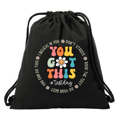 Test Day Rock The Test Teacher Testing Day You Got This Drawstring Bag