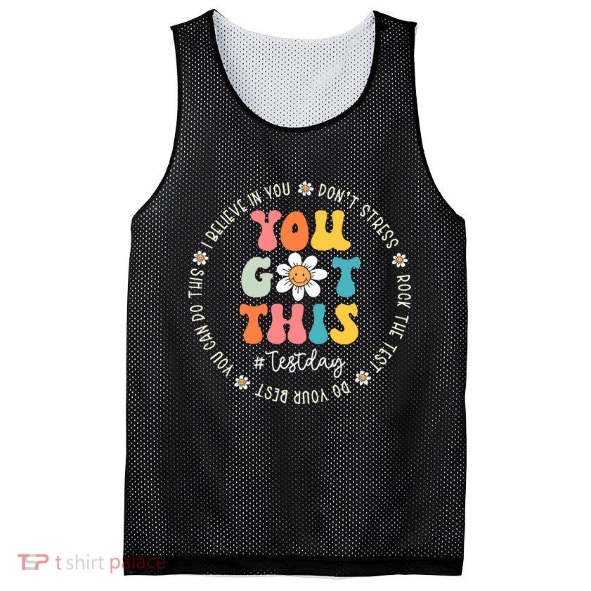 Test Day Rock The Test Teacher Testing Day You Got This Mesh Reversible Basketball Jersey Tank