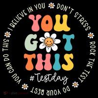 Test Day Rock The Test Teacher Testing Day You Got This Youth Performance Sprint T-Shirt