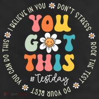 Test Day Rock The Test Teacher Testing Day You Got This 25L Jumbo Tote
