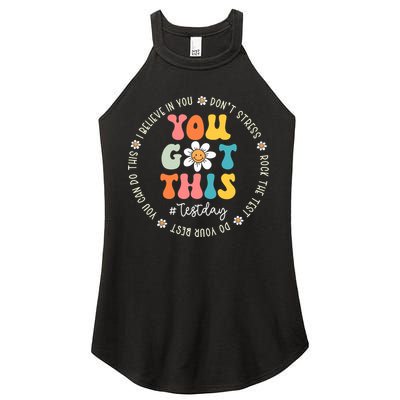 Test Day Rock The Test Teacher Testing Day You Got This Women's Perfect Tri Rocker Tank