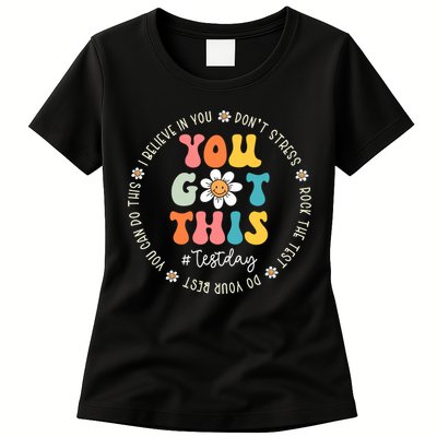Test Day Rock The Test Teacher Testing Day You Got This Womens T-Shirt