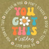 Test Day Rock The Test Teacher Testing Day You Got This Garment-Dyed Women's Muscle Tee