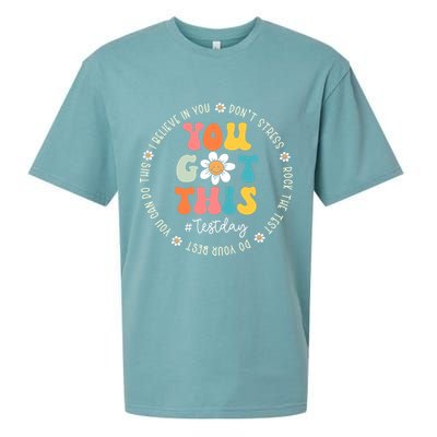 Test Day Rock The Test Teacher Testing Day You Got This Sueded Cloud Jersey T-Shirt