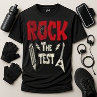 Test Day Rock The Funny Rock Teacher Student Testing Exam Performance Shirt