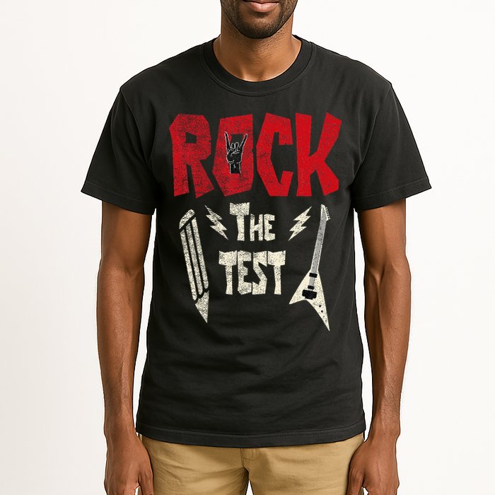 Test Day Rock The Funny Rock Teacher Student Testing Exam Tall T-Shirt