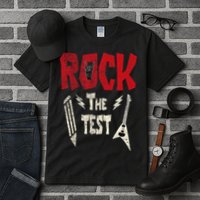 Test Day Rock The Funny Rock Teacher Student Testing Exam Tall T-Shirt