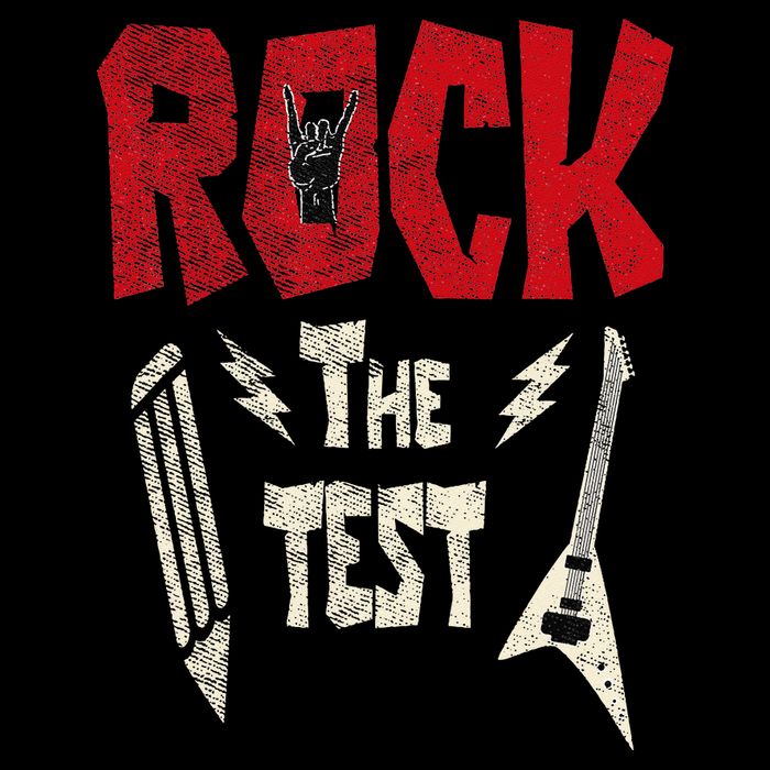 Test Day Rock The Funny Rock Teacher Student Testing Exam Button