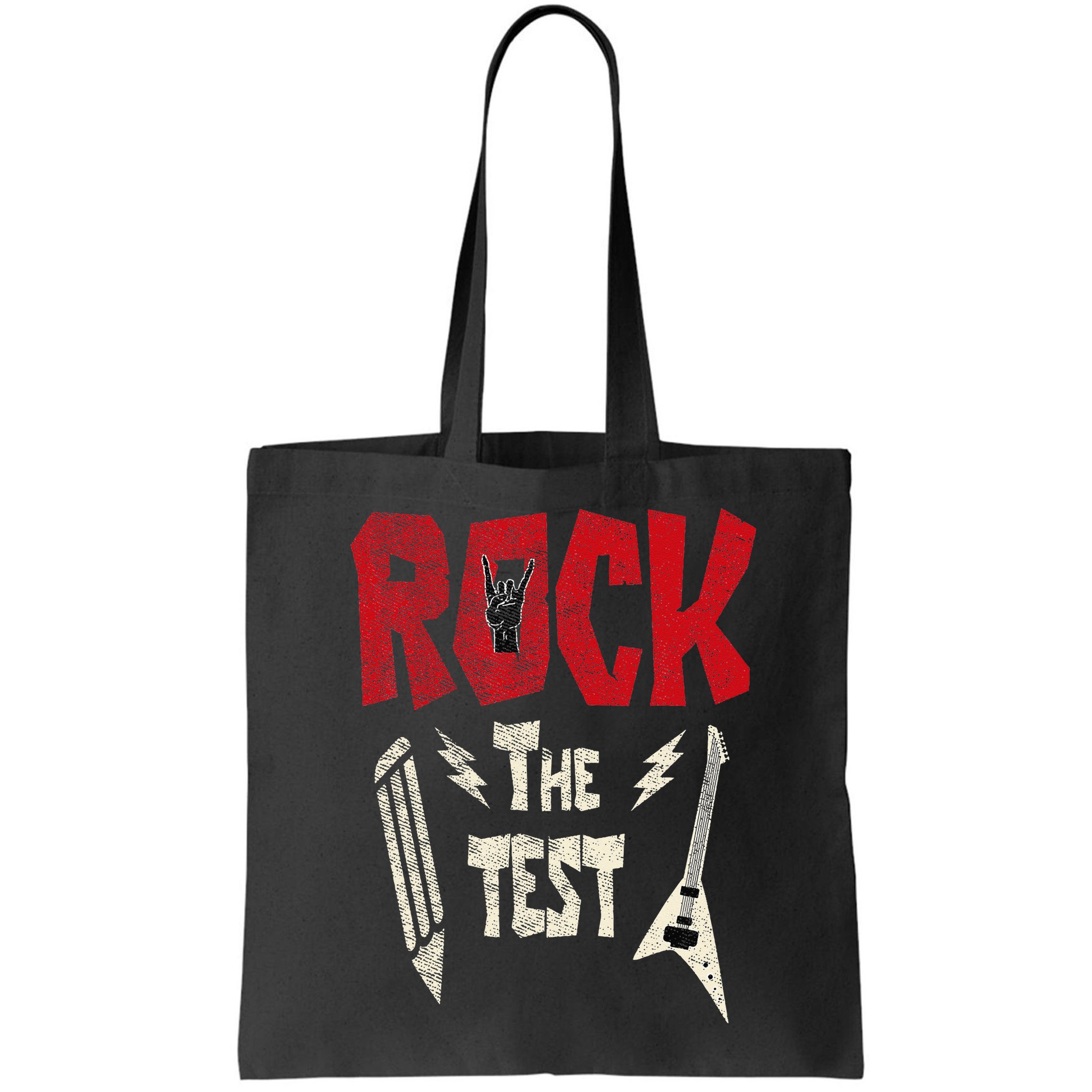 Test Day Rock The Funny Rock Teacher Student Testing Exam Bag