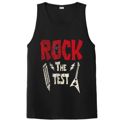 Test Day Rock The Funny Rock Teacher Student Testing Exam PosiCharge Competitor Tank