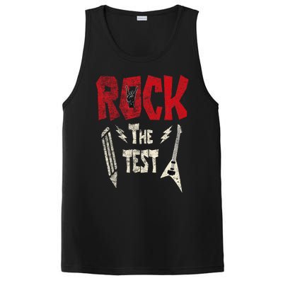 Test Day Rock The Funny Rock Teacher Student Testing Exam PosiCharge Competitor Tank