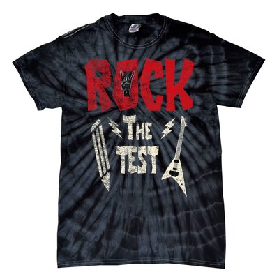 Test Day Rock The Funny Rock Teacher Student Testing Exam Tie-Dye T-Shirt