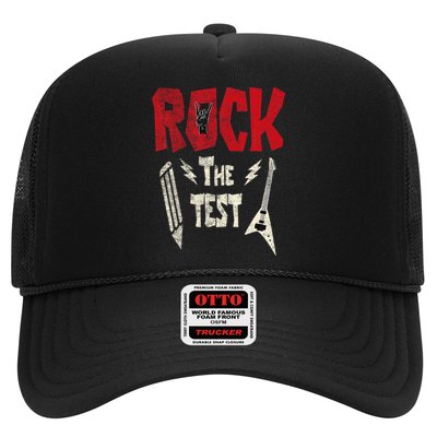 Test Day Rock The Funny Rock Teacher Student Testing Exam Trucker Hat