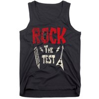 Test Day Rock The Funny Rock Teacher Student Testing Exam Tank Top