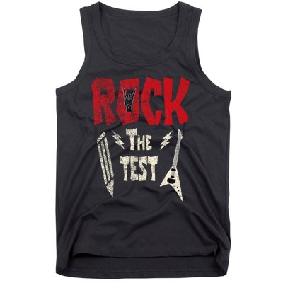 Test Day Rock The Funny Rock Teacher Student Testing Exam Tank Top