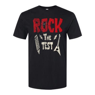 Test Day Rock The Funny Rock Teacher Student Testing Exam Softstyle CVC T-Shirt