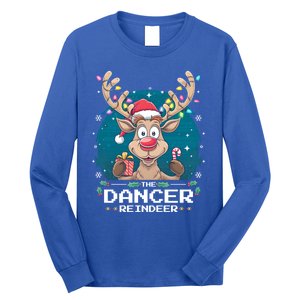 The Dancer Reindeer Christmas Matching Family Funny Gift Long Sleeve Shirt