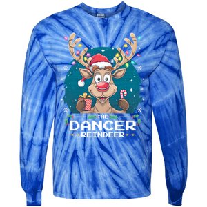 The Dancer Reindeer Christmas Matching Family Funny Gift Tie-Dye Long Sleeve Shirt