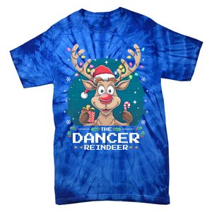 The Dancer Reindeer Christmas Matching Family Funny Gift Tie-Dye T-Shirt