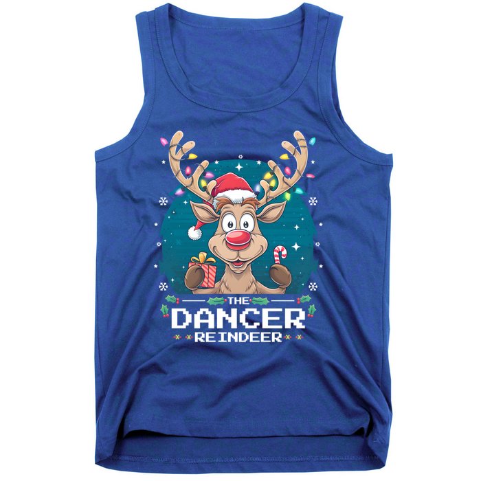 The Dancer Reindeer Christmas Matching Family Funny Gift Tank Top