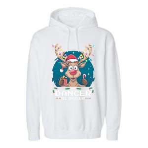 The Dancer Reindeer Christmas Matching Family Funny Gift Garment-Dyed Fleece Hoodie