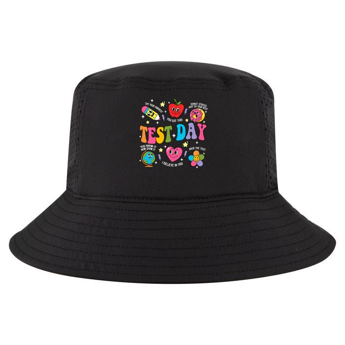 Test Day Rock The Test Testing Day Motivational Teacher Cool Comfort Performance Bucket Hat
