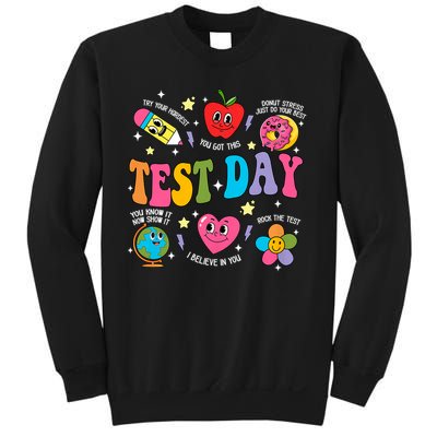 Test Day Rock The Test Testing Day Motivational Teacher Sweatshirt