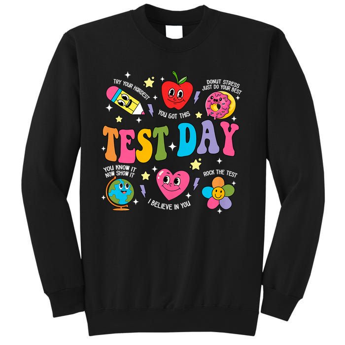 Test Day Rock The Test Testing Day Motivational Teacher Sweatshirt
