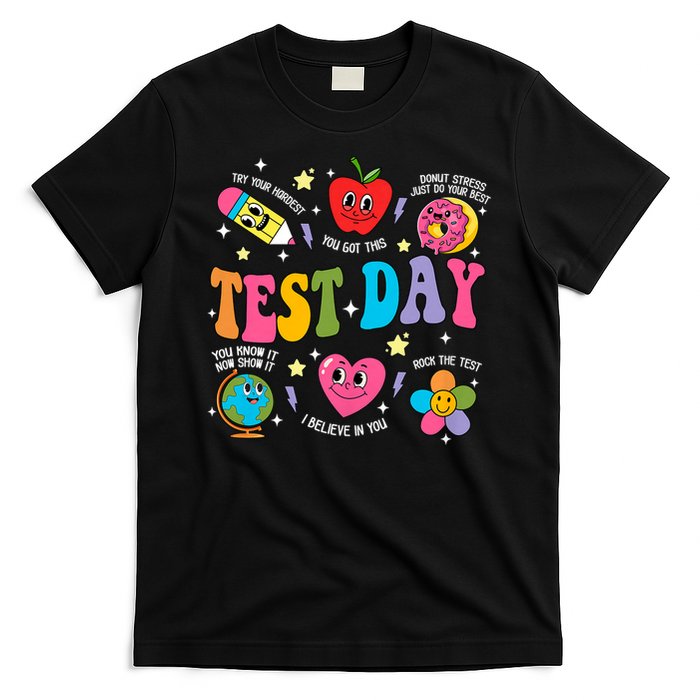 Test Day Rock The Test Testing Day Motivational Teacher T-Shirt