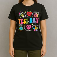 Test Day Rock The Test Testing Day Motivational Teacher T-Shirt